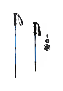 BASTONCINO TREKKING TELESCOPICI A TRE SEZIONI BLU BLACK